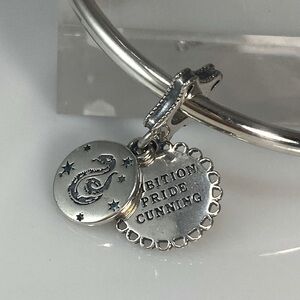 Sterling Silver Harry Potter Slytherin Dangle Charm